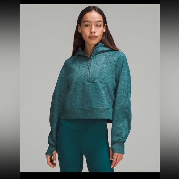 NWT Scuba Oversized Half-Zip Hoodie *Spark /Storm Teal/Silver/Christmas st… - Picture 1 of 8